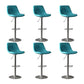 Home Footrest Adjustable Height Stool Contemporary Leather Barstool Blue Silver 6 Piece Set Clearhalo 'Bar Furniture' 'Bar Stools' 'bar_stools' 'furn' 'furn_bar_stools' 'Furniture' 'Kitchen & Dining Furniture' 5883255