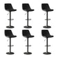Home Footrest Adjustable Height Stool Contemporary Leather Barstool Black 6 Piece Set Clearhalo 'Bar Furniture' 'Bar Stools' 'bar_stools' 'furn' 'furn_bar_stools' 'Furniture' 'Kitchen & Dining Furniture' 5883261