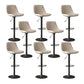 Home Footrest Adjustable Height Stool Contemporary Leather Barstool Black 8 Piece Set Clearhalo 'Bar Furniture' 'Bar Stools' 'bar_stools' 'furn' 'furn_bar_stools' 'Furniture' 'Kitchen & Dining Furniture' 5883272