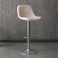 Home Footrest Adjustable Height Stool Contemporary Leather Barstool White Silver 1 Piece Clearhalo 'Bar Furniture' 'Bar Stools' 'bar_stools' 'furn' 'furn_bar_stools' 'Furniture' 'Kitchen & Dining Furniture' 5883273