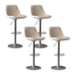 Home Footrest Adjustable Height Stool Contemporary Leather Barstool White Silver 4 Piece Set Clearhalo 'Bar Furniture' 'Bar Stools' 'bar_stools' 'furn' 'furn_bar_stools' 'Furniture' 'Kitchen & Dining Furniture' 5883275