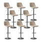 Home Footrest Adjustable Height Stool Contemporary Leather Barstool White Silver 8 Piece Set Clearhalo 'Bar Furniture' 'Bar Stools' 'bar_stools' 'furn' 'furn_bar_stools' 'Furniture' 'Kitchen & Dining Furniture' 5883277