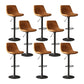 Home Footrest Adjustable Height Stool Contemporary Leather Barstool Black 8 Piece Set Clearhalo 'Bar Furniture' 'Bar Stools' 'bar_stools' 'furn' 'furn_bar_stools' 'Furniture' 'Kitchen & Dining Furniture' 5883282