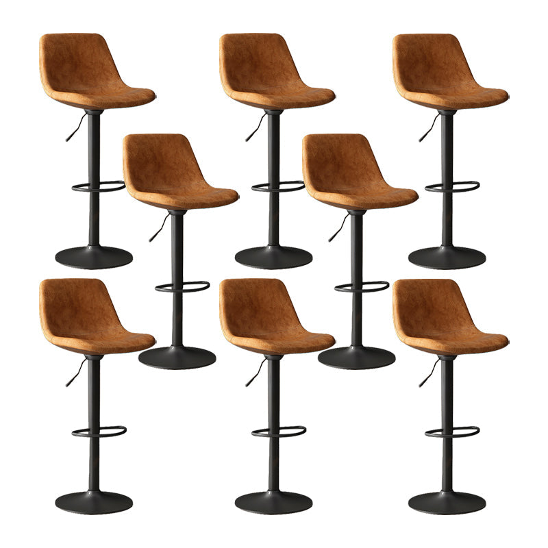 Home Footrest Adjustable Height Stool Contemporary Leather Barstool Black 8 Piece Set Clearhalo 'Bar Furniture' 'Bar Stools' 'bar_stools' 'furn' 'furn_bar_stools' 'Furniture' 'Kitchen & Dining Furniture' 5883282