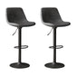 Home Footrest Adjustable Height Stool Contemporary Leather Barstool Black 2 Piece Set Clearhalo 'Bar Furniture' 'Bar Stools' 'bar_stools' 'furn' 'furn_bar_stools' 'Furniture' 'Kitchen & Dining Furniture' 5883289