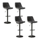 Home Footrest Adjustable Height Stool Contemporary Leather Barstool Black 4 Piece Set Clearhalo 'Bar Furniture' 'Bar Stools' 'bar_stools' 'furn' 'furn_bar_stools' 'Furniture' 'Kitchen & Dining Furniture' 5883290