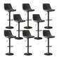 Home Footrest Adjustable Height Stool Contemporary Leather Barstool Black 8 Piece Set Clearhalo 'Bar Furniture' 'Bar Stools' 'bar_stools' 'furn' 'furn_bar_stools' 'Furniture' 'Kitchen & Dining Furniture' 5883292