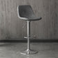 Home Footrest Adjustable Height Stool Contemporary Leather Barstool Grey Silver 1 Piece Clearhalo 'Bar Furniture' 'Bar Stools' 'bar_stools' 'furn' 'furn_bar_stools' 'Furniture' 'Kitchen & Dining Furniture' 5883293