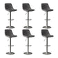 Home Footrest Adjustable Height Stool Contemporary Leather Barstool Grey Silver 6 Piece Set Clearhalo 'Bar Furniture' 'Bar Stools' 'bar_stools' 'furn' 'furn_bar_stools' 'Furniture' 'Kitchen & Dining Furniture' 5883296