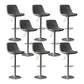 Home Footrest Adjustable Height Stool Contemporary Leather Barstool Grey Silver 8 Piece Set Clearhalo 'Bar Furniture' 'Bar Stools' 'bar_stools' 'furn' 'furn_bar_stools' 'Furniture' 'Kitchen & Dining Furniture' 5883297