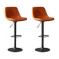 Home Footrest Adjustable Height Stool Contemporary Leather Barstool Orange Black 2 Piece Set Clearhalo 'Bar Furniture' 'Bar Stools' 'bar_stools' 'furn' 'furn_bar_stools' 'Furniture' 'Kitchen & Dining Furniture' 5883299