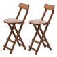Contemporary Home Folding Stool Matte Finish Bamboo Barstool Brown 2 Piece Set Clearhalo 'Bar Furniture' 'Bar Stools' 'bar_stools' 'furn' 'furn_bar_stools' 'Furniture' 'Kitchen & Dining Furniture' 5883466