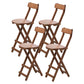 Contemporary Home Folding Stool Matte Finish Bamboo Barstool Brown 4 Piece Set Clearhalo 'Bar Furniture' 'Bar Stools' 'bar_stools' 'furn' 'furn_bar_stools' 'Furniture' 'Kitchen & Dining Furniture' 5883468