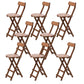 Contemporary Home Folding Stool Matte Finish Bamboo Barstool Brown 8 Piece Set Clearhalo 'Bar Furniture' 'Bar Stools' 'bar_stools' 'furn' 'furn_bar_stools' 'Furniture' 'Kitchen & Dining Furniture' 5883472