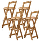 Contemporary Home Folding Stool Matte Finish Bamboo Barstool Wood 4 Piece Set Clearhalo 'Bar Furniture' 'Bar Stools' 'bar_stools' 'furn' 'furn_bar_stools' 'Furniture' 'Kitchen & Dining Furniture' 5883477