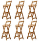 Contemporary Home Folding Stool Matte Finish Bamboo Barstool Wood 6 Piece Set Clearhalo 'Bar Furniture' 'Bar Stools' 'bar_stools' 'furn' 'furn_bar_stools' 'Furniture' 'Kitchen & Dining Furniture' 5883478
