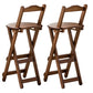 Contemporary Home Folding Stool Matte Finish Bamboo Barstool Tan 2 Piece Set Clearhalo 'Bar Furniture' 'Bar Stools' 'bar_stools' 'furn' 'furn_bar_stools' 'Furniture' 'Kitchen & Dining Furniture' 5883481