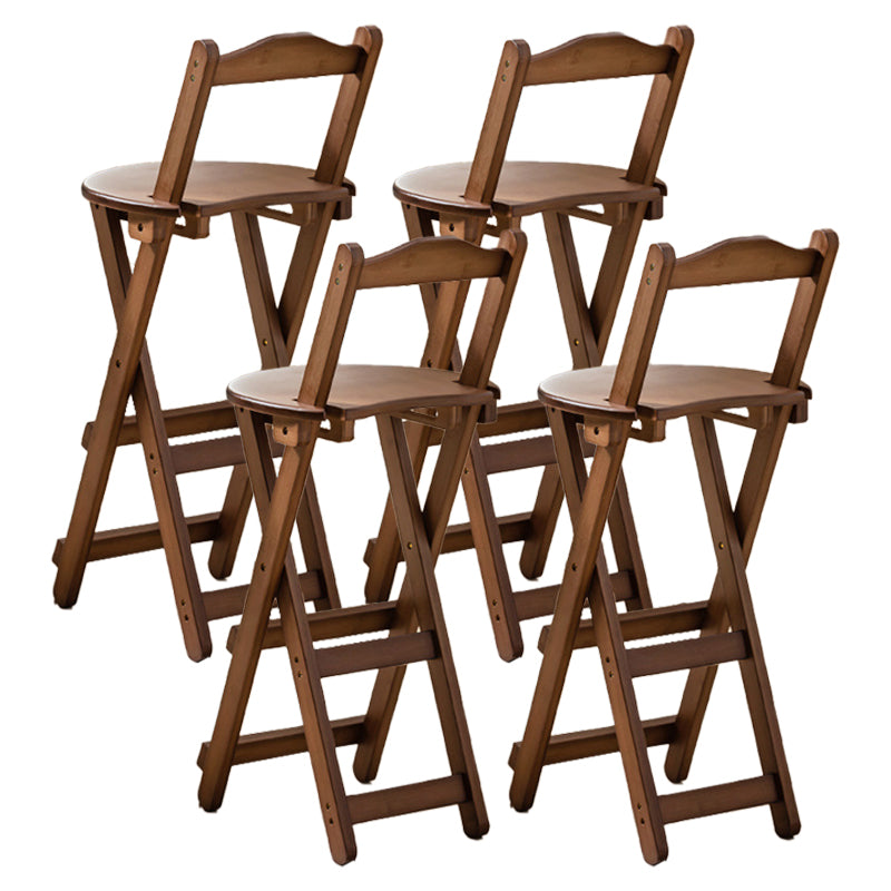 Contemporary Home Folding Stool Matte Finish Bamboo Barstool Tan 4 Piece Set Clearhalo 'Bar Furniture' 'Bar Stools' 'bar_stools' 'furn' 'furn_bar_stools' 'Furniture' 'Kitchen & Dining Furniture' 5883482
