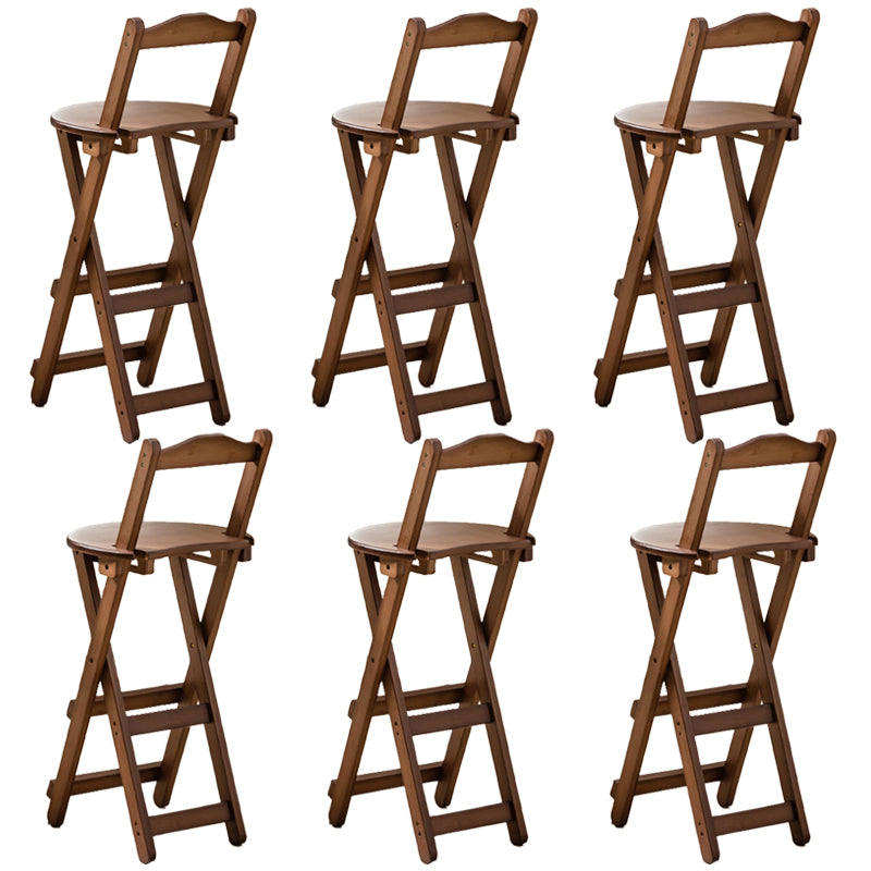 Contemporary Home Folding Stool Matte Finish Bamboo Barstool Tan 6 Piece Set Clearhalo 'Bar Furniture' 'Bar Stools' 'bar_stools' 'furn' 'furn_bar_stools' 'Furniture' 'Kitchen & Dining Furniture' 5883483
