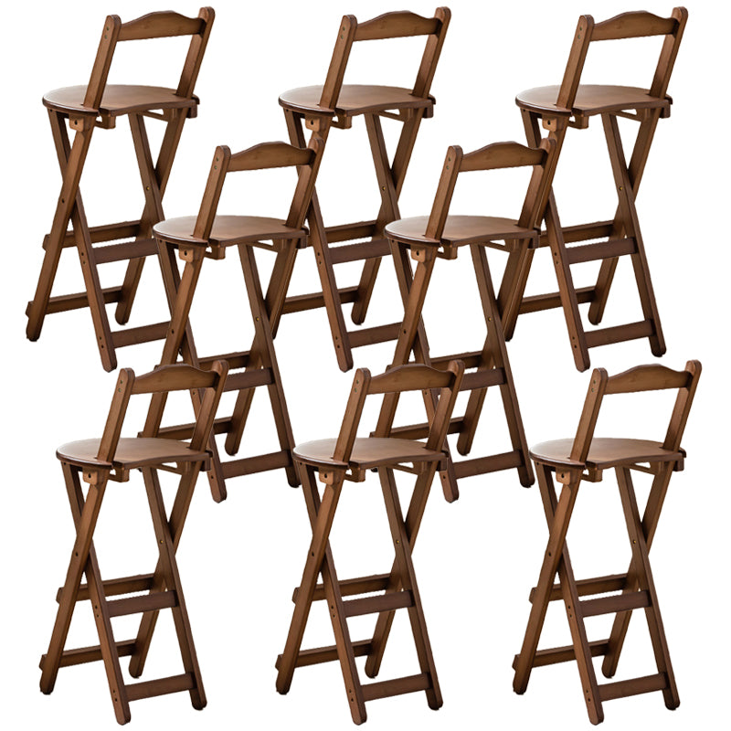 Contemporary Home Folding Stool Matte Finish Bamboo Barstool Tan 8 Piece Set Clearhalo 'Bar Furniture' 'Bar Stools' 'bar_stools' 'furn' 'furn_bar_stools' 'Furniture' 'Kitchen & Dining Furniture' 5883484