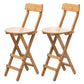 Contemporary Home Folding Stool Matte Finish Bamboo Barstool Natural 2 Piece Set Clearhalo 'Bar Furniture' 'Bar Stools' 'bar_stools' 'furn' 'furn_bar_stools' 'Furniture' 'Kitchen & Dining Furniture' 5883486
