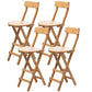 Contemporary Home Folding Stool Matte Finish Bamboo Barstool Natural 4 Piece Set Clearhalo 'Bar Furniture' 'Bar Stools' 'bar_stools' 'furn' 'furn_bar_stools' 'Furniture' 'Kitchen & Dining Furniture' 5883487