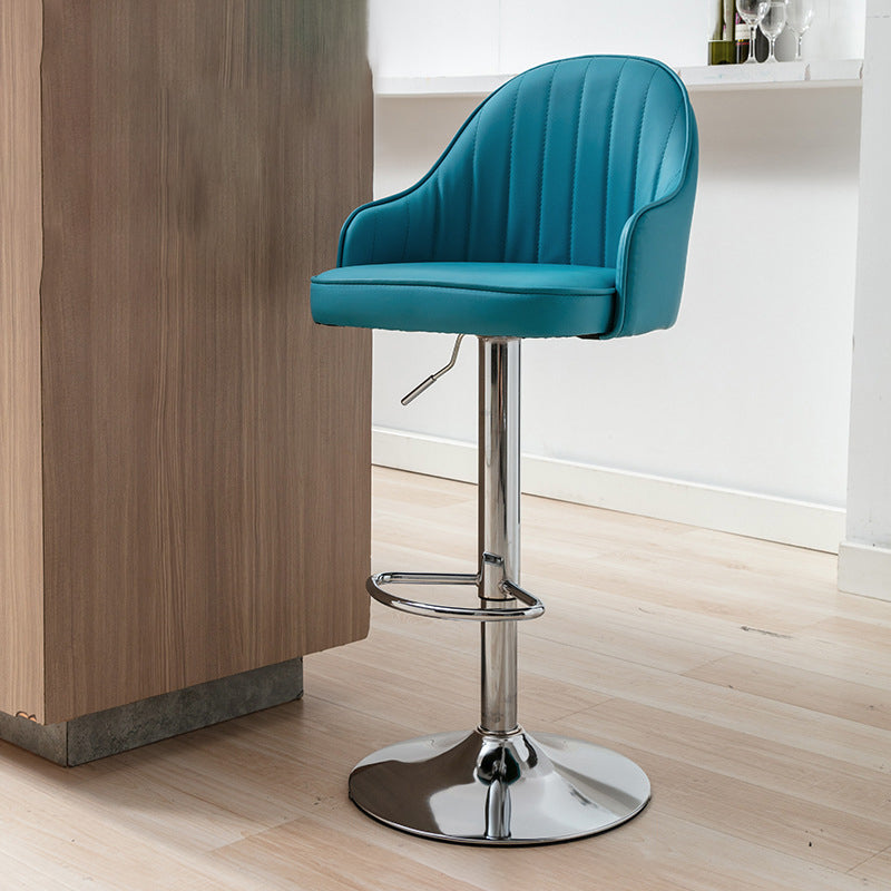 Modern Home Leather Barstool Swivel Adjustable Height Stools