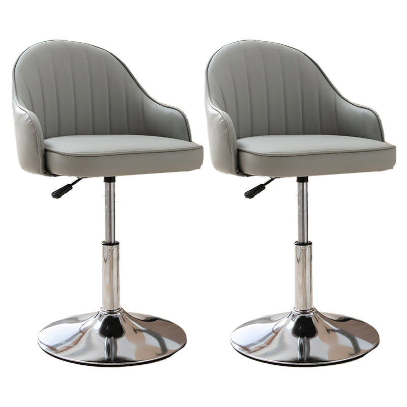 Modern Home Leather Barstool Swivel Adjustable Height Stools