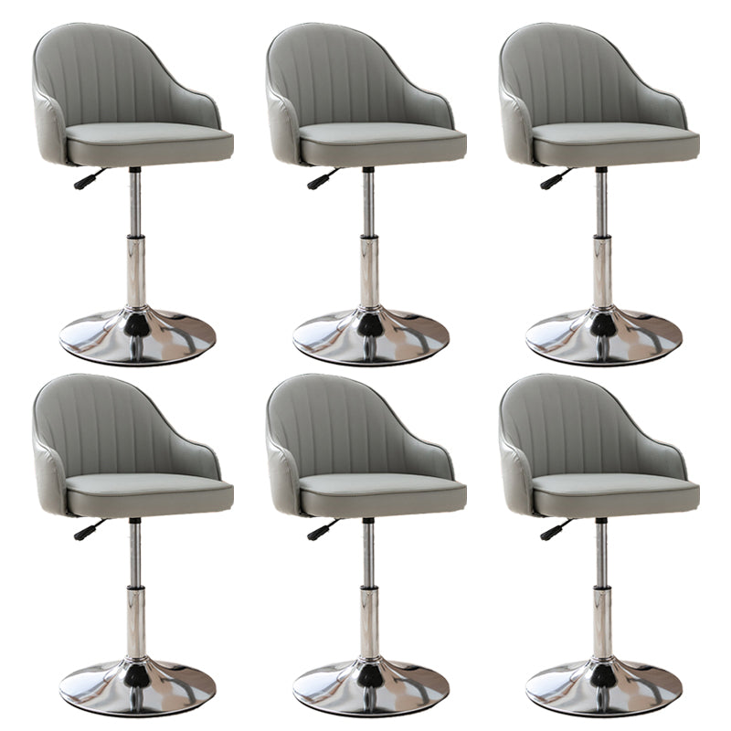Modern Home Leather Barstool Swivel Adjustable Height Stools