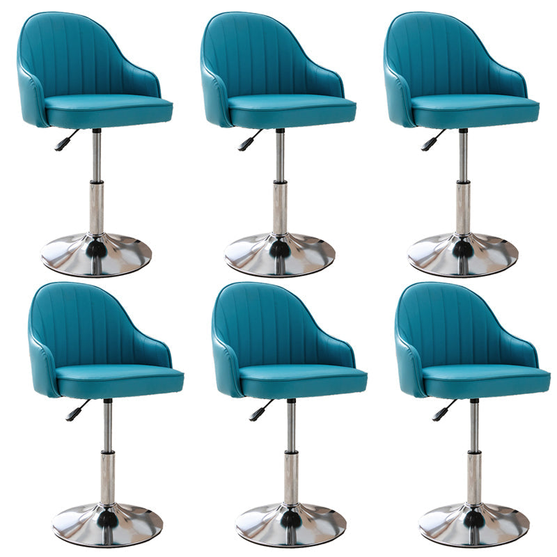 Modern Home Leather Barstool Swivel Adjustable Height Stools