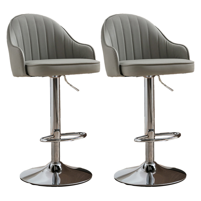 Modern Home Leather Barstool Swivel Adjustable Height Stools