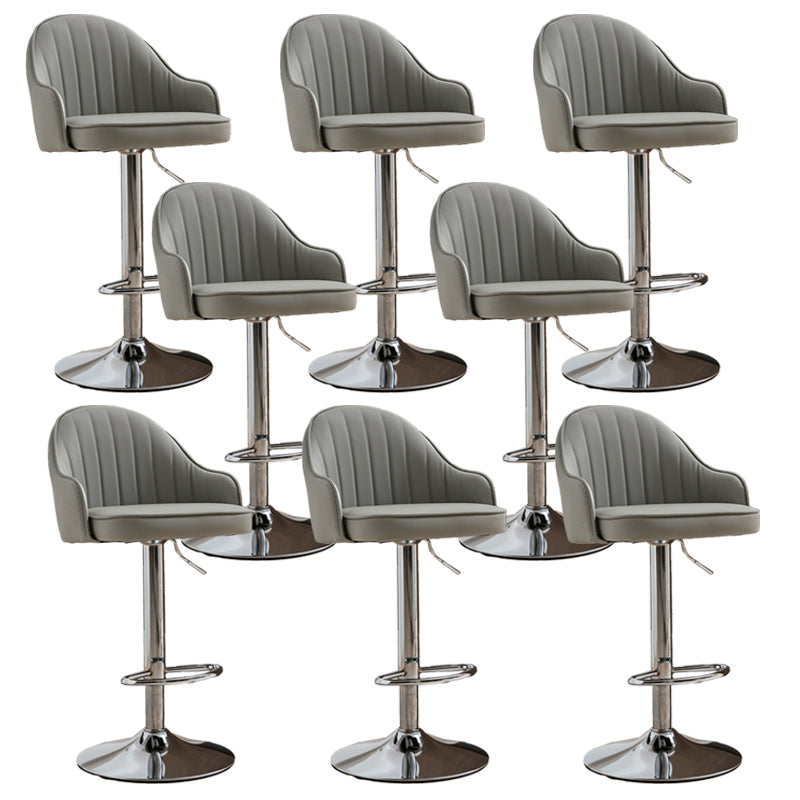 Modern Home Leather Barstool Swivel Adjustable Height Stools