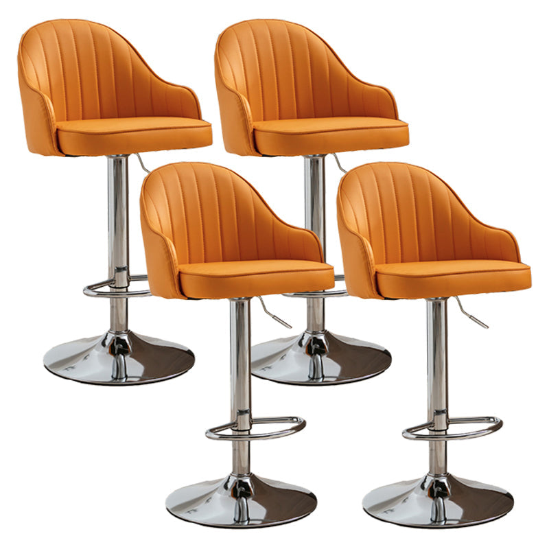 Modern Home Leather Barstool Swivel Adjustable Height Stools
