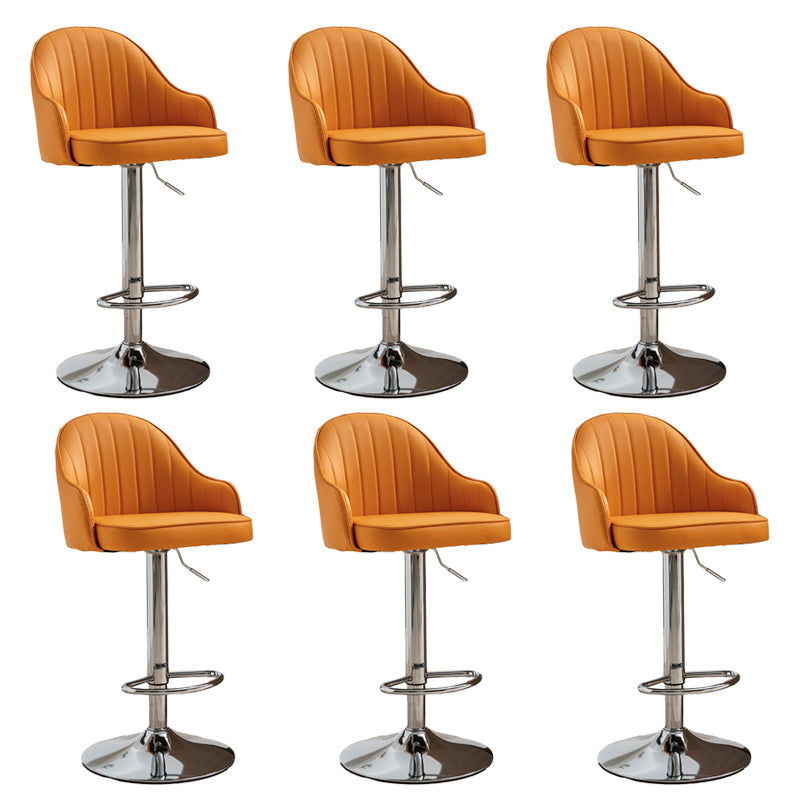 Modern Home Leather Barstool Swivel Adjustable Height Stools