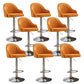 Modern Home Leather Barstool Swivel Adjustable Height Stools