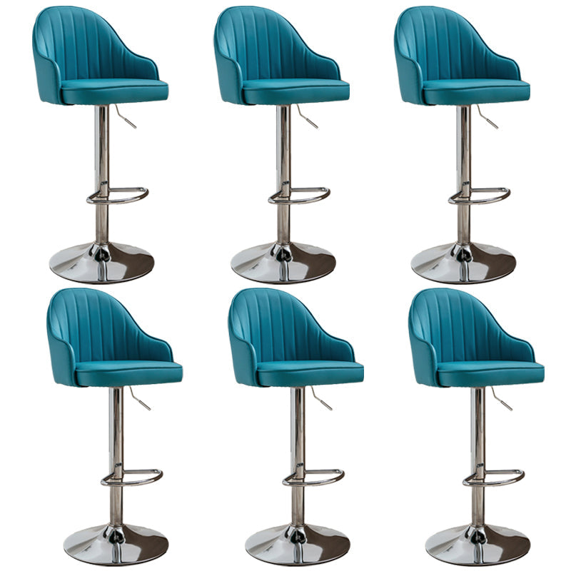 Modern Home Leather Barstool Swivel Adjustable Height Stools