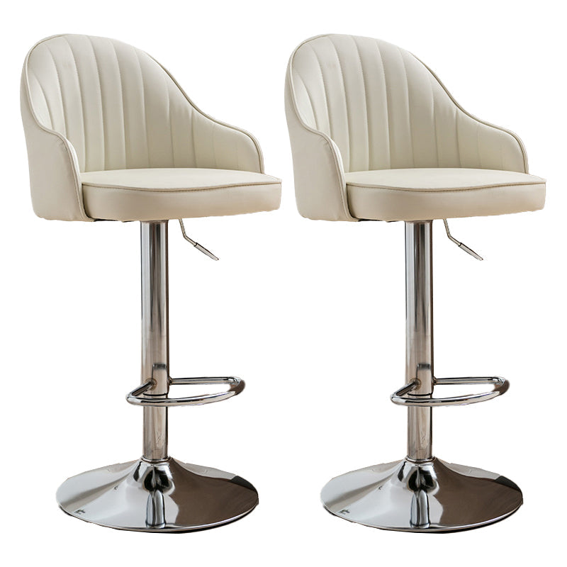 Modern Home Leather Barstool Swivel Adjustable Height Stools