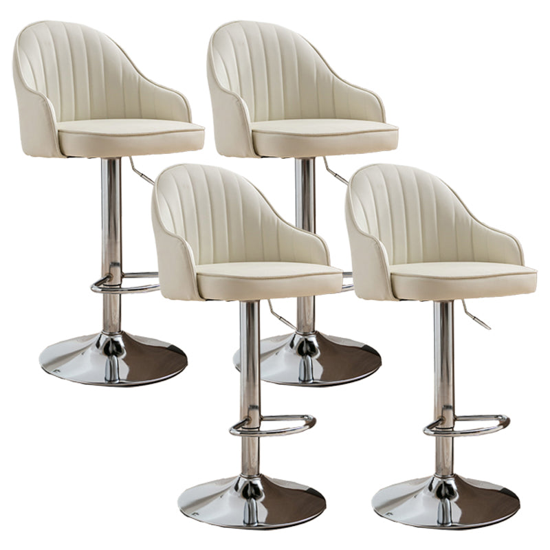 Modern Home Leather Barstool Swivel Adjustable Height Stools