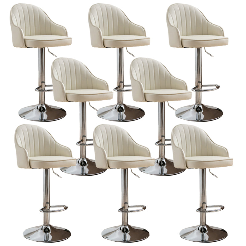 Modern Home Leather Barstool Swivel Adjustable Height Stools