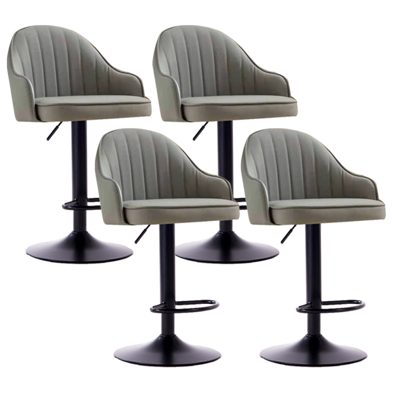 Modern Home Leather Barstool Swivel Adjustable Height Stools