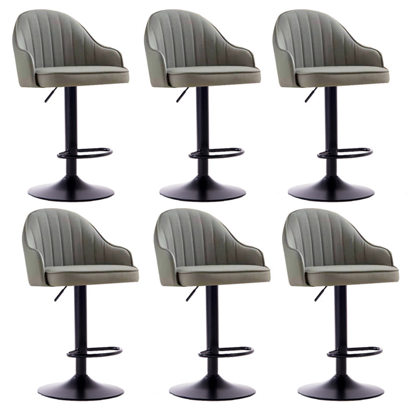 Modern Home Leather Barstool Swivel Adjustable Height Stools