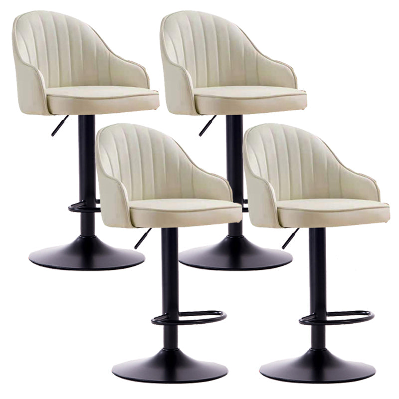 Modern Home Leather Barstool Swivel Adjustable Height Stools