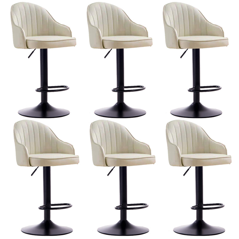 Modern Home Leather Barstool Swivel Adjustable Height Stools