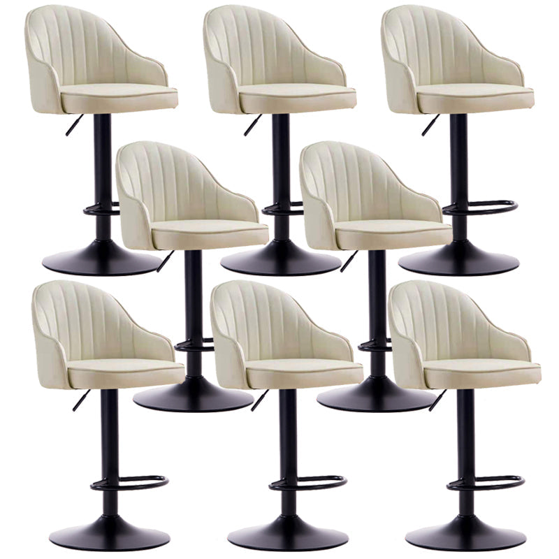 Modern Home Leather Barstool Swivel Adjustable Height Stools