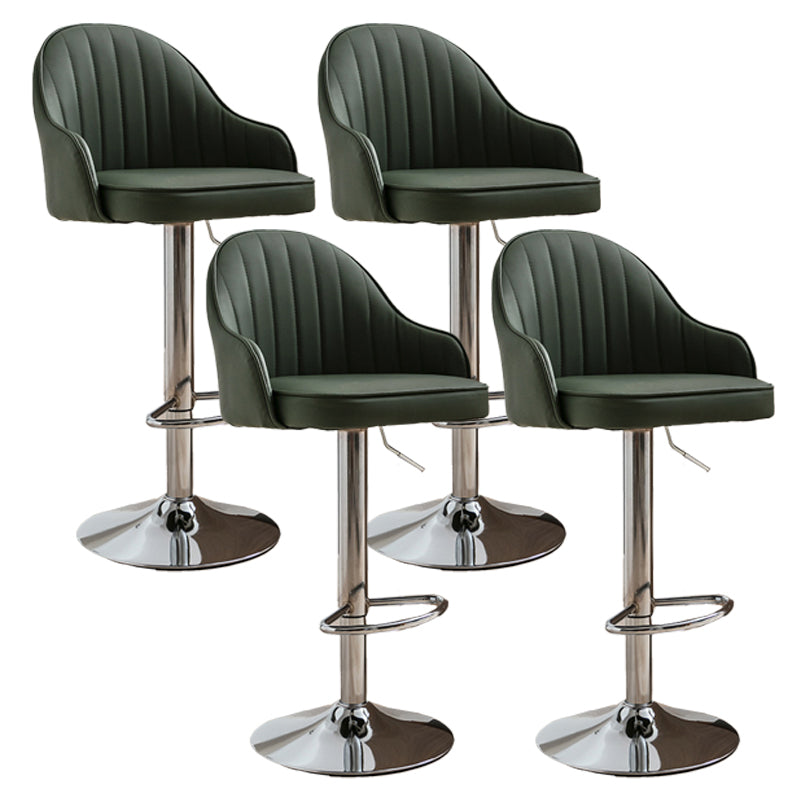 Modern Home Leather Barstool Swivel Adjustable Height Stools
