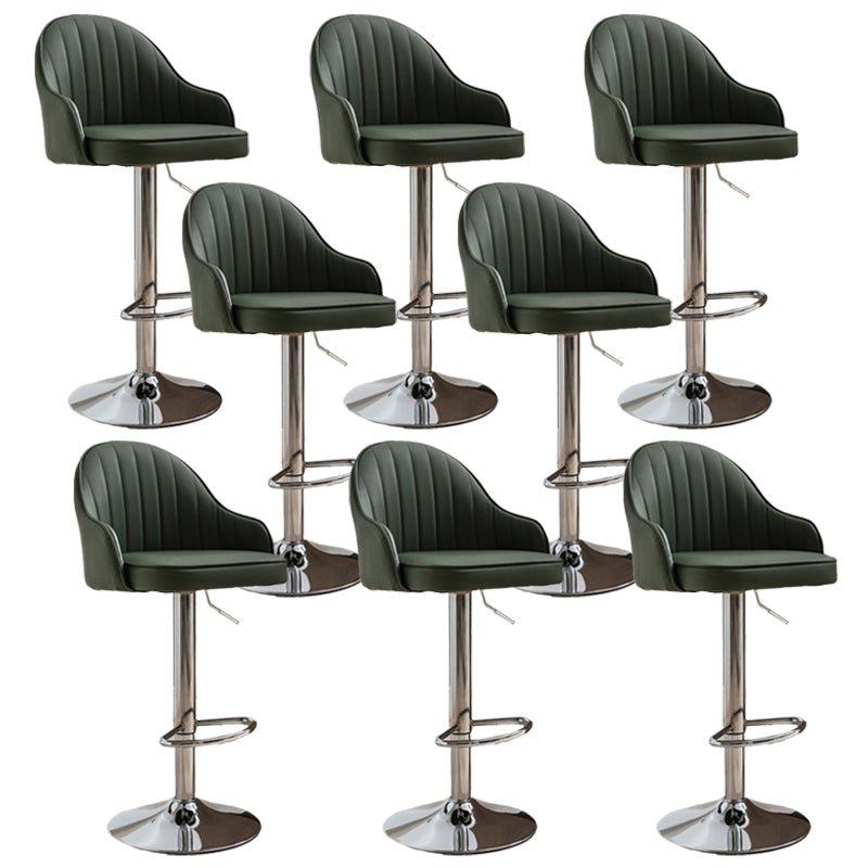 Modern Home Leather Barstool Swivel Adjustable Height Stools