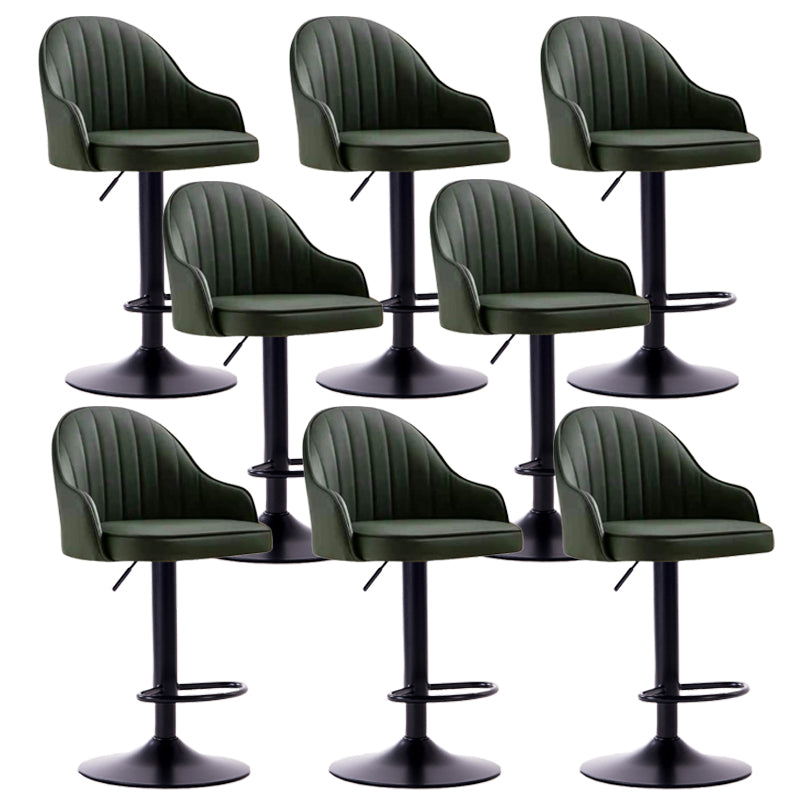 Modern Home Leather Barstool Swivel Adjustable Height Stools