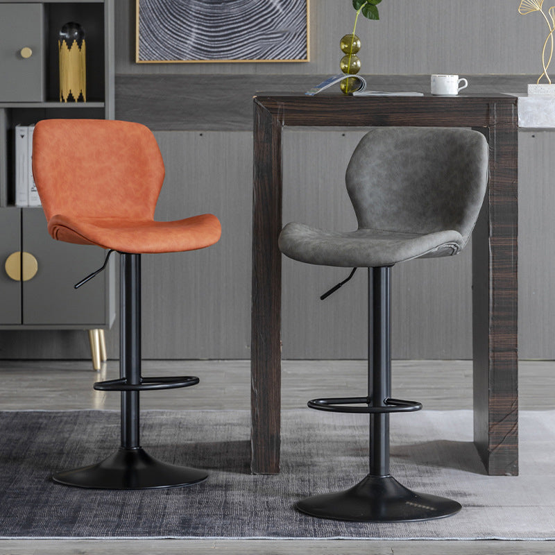 Contemporary Adjustable Height Stool Reception Leather Barstool Clearhalo 'Bar Furniture' 'Bar Stools' 'bar_stools' 'furn' 'furn_bar_stools' 'Furniture' 'Kitchen & Dining Furniture' 5883846