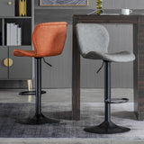 Contemporary Adjustable Height Stool Reception Leather Barstool