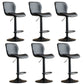 Contemporary Adjustable Height Stool Reception Leather Barstool Black Black 6 Piece Set Clearhalo 'Bar Furniture' 'Bar Stools' 'bar_stools' 'furn' 'furn_bar_stools' 'Furniture' 'Kitchen & Dining Furniture' 5883853